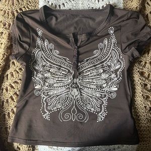 Y2K butterfly top